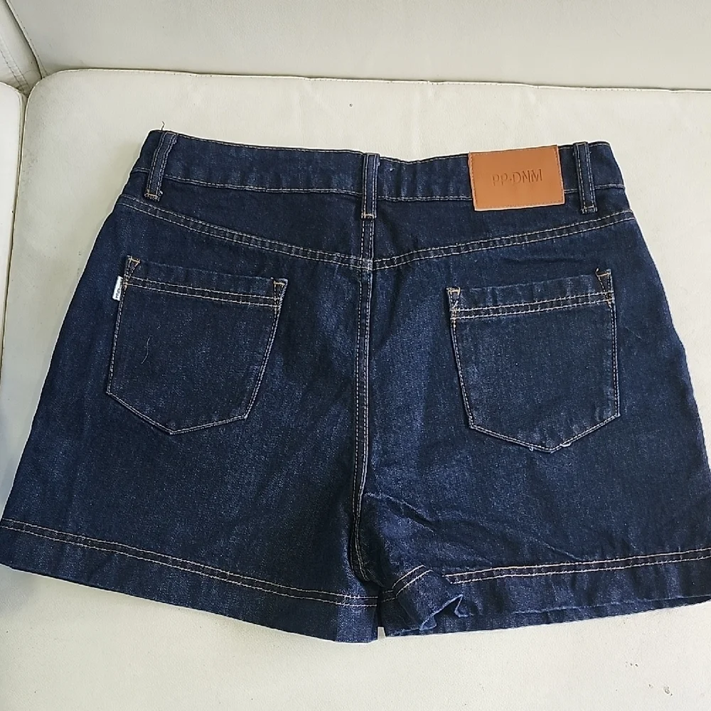 Women’s Dark Blue Denim Jean Shorts - Classic Casual by - Picture 5 of 12